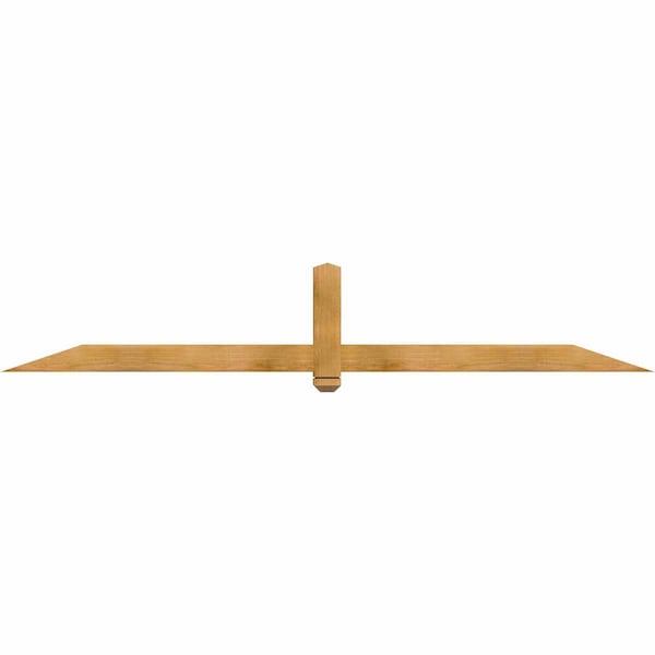 Ekena Millwork Eugene Rough Sawn Timber Gable Bracket, Western Red Cedar, 96"W x 16"H x 4"D x 4"F, 4/12 Pitch GBW096X16X0404EUG00RWR - main